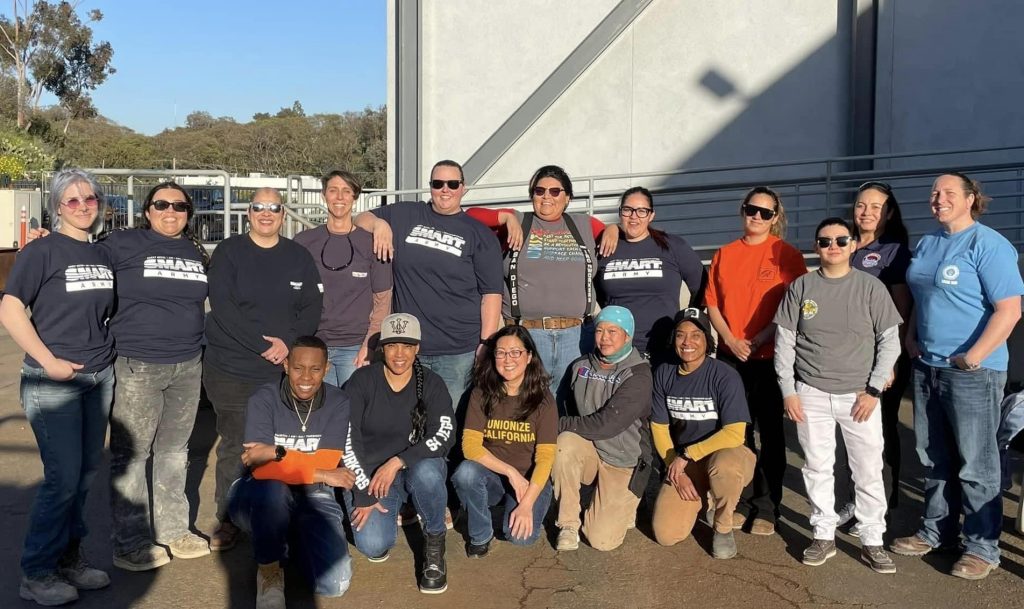 A group picture of SMART Local 206 women taken during Women in Construction Week 2023