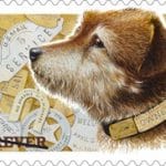 Dog; Railway Stamp; Dog on Railway Stamp; Stamp