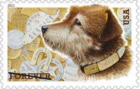 Dog; Railway Stamp; Dog on Railway Stamp; Stamp; Owney; Owney Stamp
