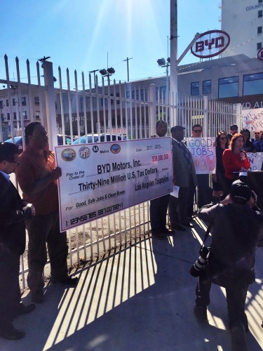 BYD Protest in LA