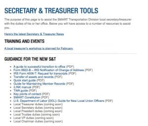 Revamped Secretary & Treasurer Tools page 1-29-2018