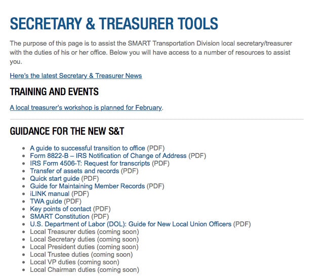 Revamped Secretary & Treasurer Tools page 1-29-2018