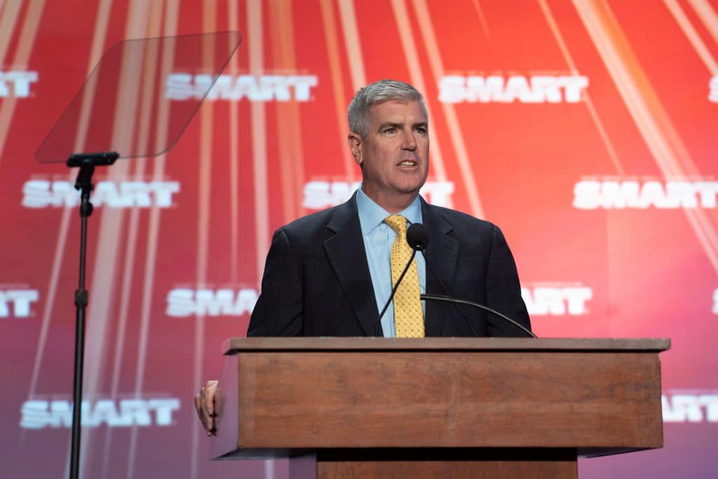 SMART General President Joseph Sellers speaks at the SMART General Convention in 2019.