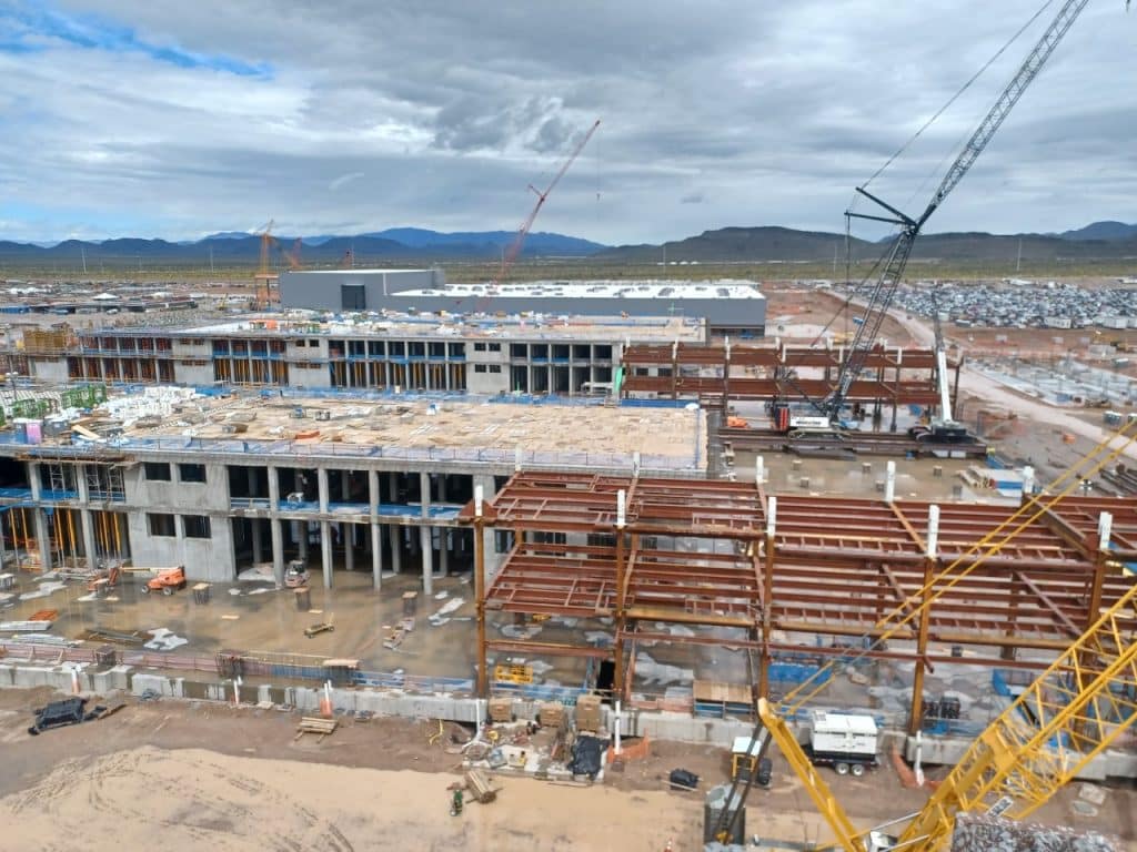 An image of the TSMC chip plant project in Phoenix, Arizona