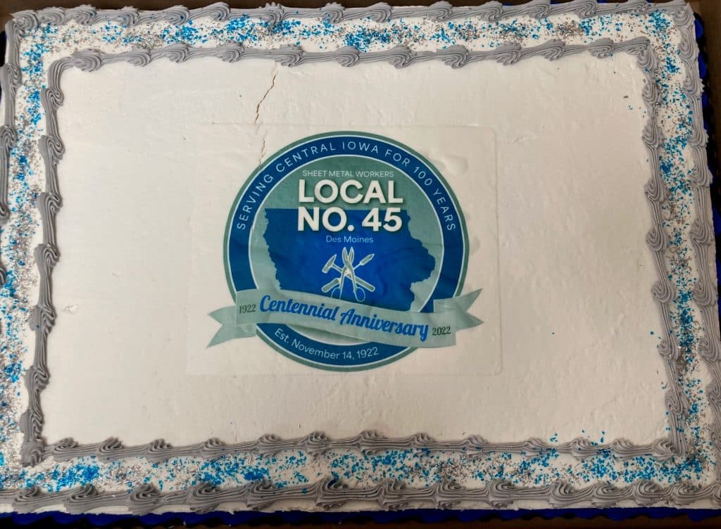 Local 45 100th anniversary cake