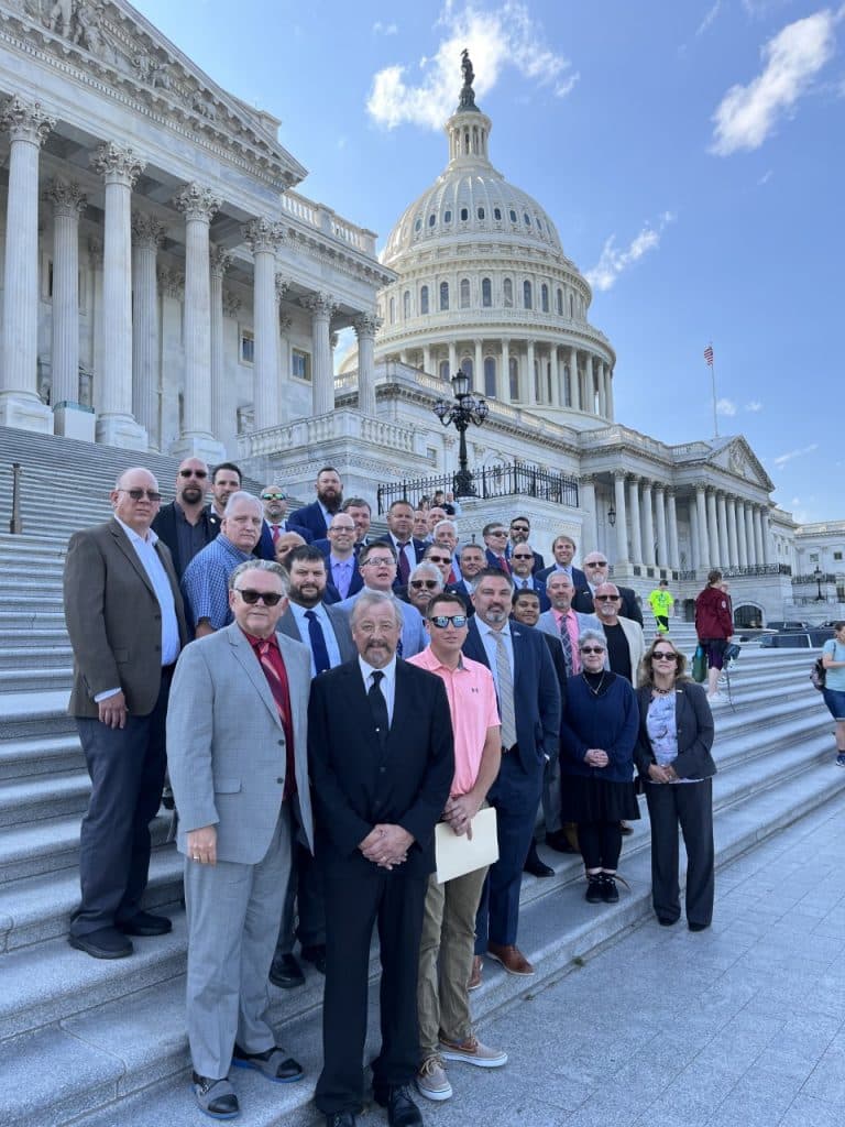 SMART Transportation Division's team gathers on Capitol Hill for Railroad Safety Day in Washington, D.C., on May 17.